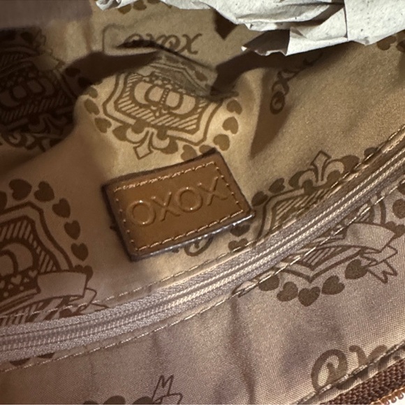 XOXO Tan and Brown Checkered Shoulder Bag NWT - Picture 6 of 9